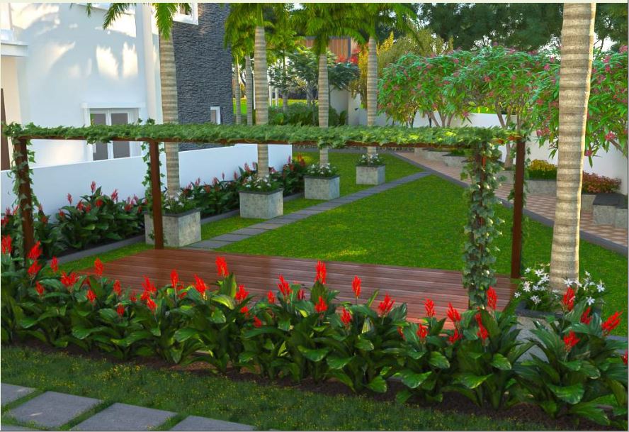 Landscaped greenery
